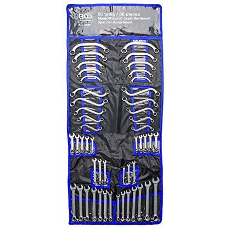 Bgs Juego de llaves mixtas cromadas 50 piezas acero