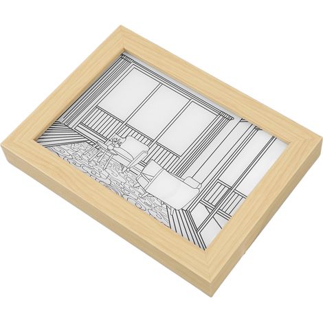Dekoratives LED-Leuchtbild mit 3 Beleuchtungsmodi, Wanddekoration für das Wohnzimmer, Maße: 23 x 17 x 3 cm (9,1 x 6,7 x 1,2 Zoll) (1/4)