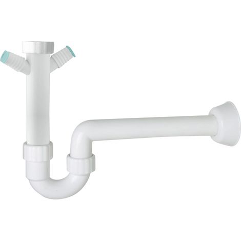 Sifone 1 via con attacchi lavatrice polipropilene omp tea 226.754.6 (1/2)