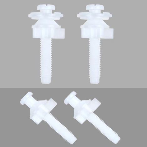 Sollbry tornillos de repuesto para asiento de inodoro, pernos de plástico blancos. (1/3)