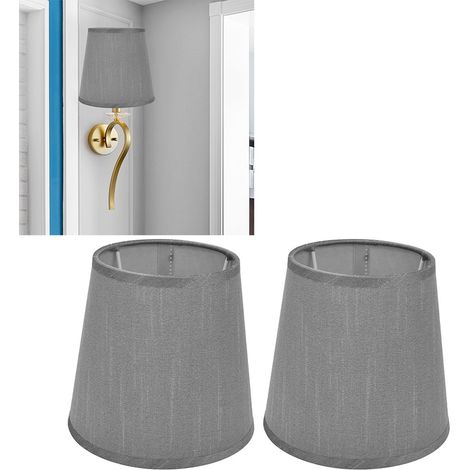 Lampenschirm aus Stoff, europäischer minimalistischer Stil, geeignet für Lampen mit E14-Schraubsockel, Stehlampen, Tischlampen, Pendelleuchten, Wandleuchten, PX150. (1/5)