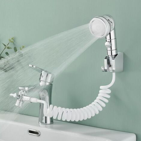 Kit de douche à main pour lavabo, robinet de salle de bain à main avec 3 modes de pulvérisation pour le lavage des cheveux, la salle de bain, la buanderie, la buanderie (1/5)