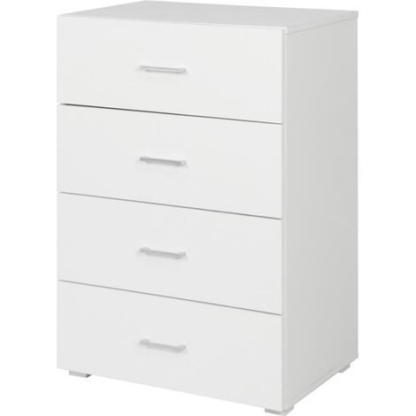King Home schubladeneinheit 4 schubladen 60x41x87h cm weiß