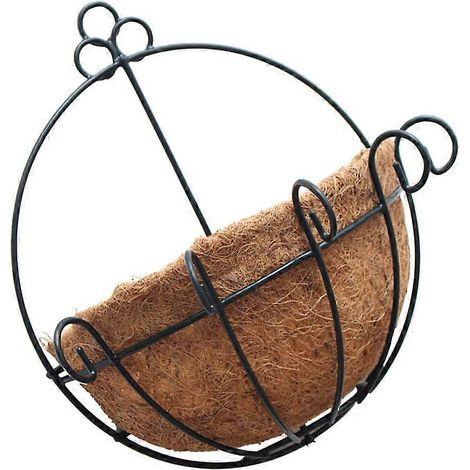 Pot de fleurs mural suspendu, coussin en noix de coco, compatible avec la décoration intérieure (1 pièce) (1/5)