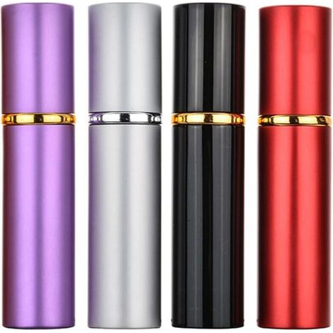 Flaconi spray per profumo da 10 ml – Set di 4 flaconi in vetro con erogatore spray di alta precisione, ideali per la ricarica