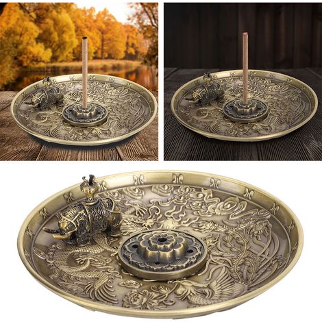 Brûleur d'encens Dragon et Phénix, porte-encens, bâtonnets d'encens, brûleur d'encens pour usage domestique (1/5)