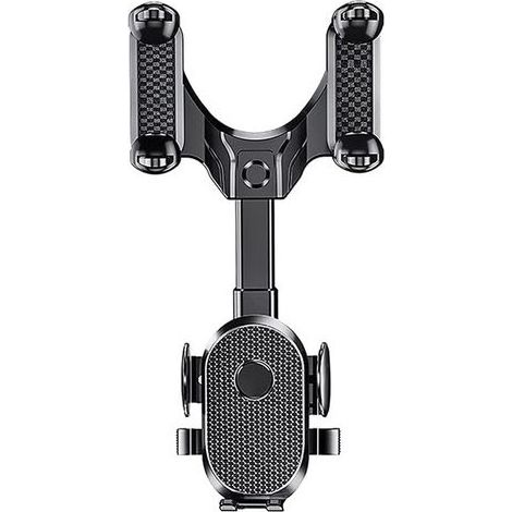 Support de téléphone pour voiture, réglable à 360 degrés, ABS/polyuréthane, noir (1/5)