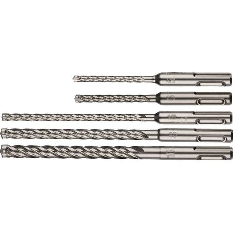 Makita – Foret béton SDS-Plus 5 pièces 5-10 mm – B58992 – Pour béton armé – Longueur 165 mm – Tête Power Shoulder (1/2)