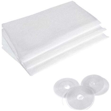 Set mit 4 Ulisem-Moskitonetzen inklusive 4 Rollen Klebeband für Fenster, 1,3 x 1,5 m, weiß (1/4)