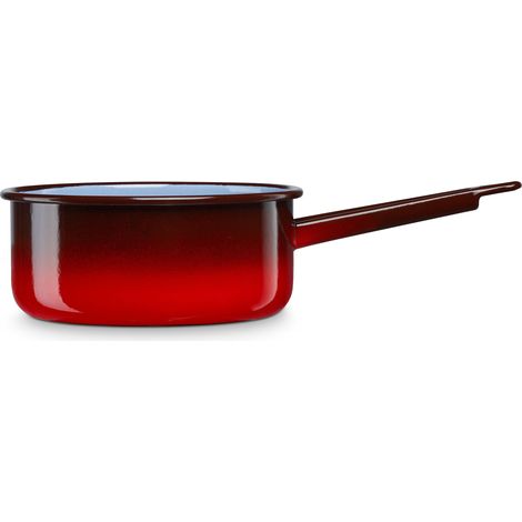 Briebe Ignea Cazo Cocina Hervir Leche Acero Esmaltado 10cm Hervidor 0,45L, Inducción, Todo Tipo Fuego, Horno  Rojo
