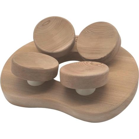 Sauna-Kopfstütze – 1-teilig – Espenholz – Optimierte Ergonomie und Hygiene – Für traditionelle Saunabänke – Naturholz (1/3)