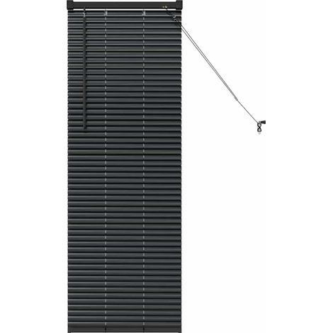 Maison Exclusive - Persianas venecianas Manual Negro 130 x 50 cm