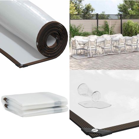 vidaXL Transparente Plane mit Ösen 4x5 m Polyethylen
