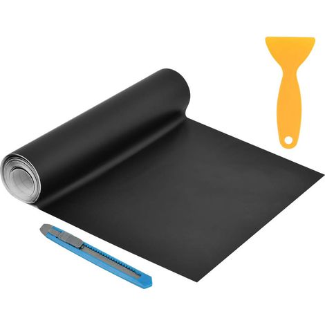 30×300cm Film Covering Voiture, Noir Film Vinyle Mat pour Voiture, Film Noir Mat Covering pour Voiture, Ordinateur, Coque de Smartphone, Moto, Véhicule-Noir (1/5)