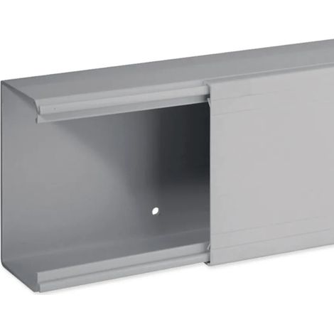 Canale porta cavi bocchiotti a base piana sezione 5250mm2 da 2m  grigio - b01833