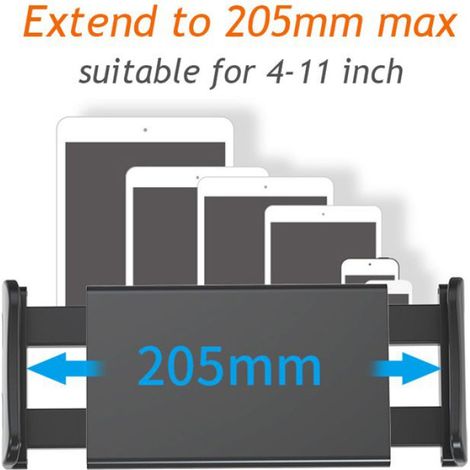 Support Appui-tete Voiture - Pour iPad Air 4 11 Pouces Et Mini Tablettes - Rotation 360 Degres - Universel - 1 Piece (1/5)