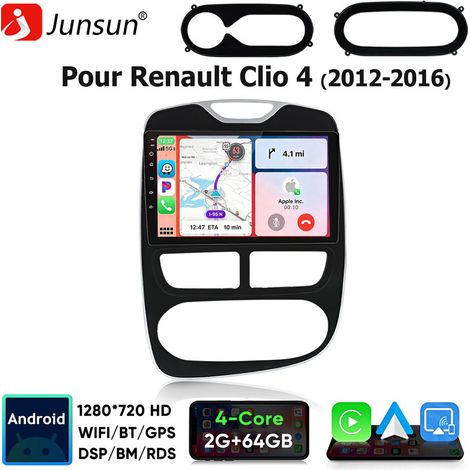Autoradio JUNSUN Pour Renault Clio 4 2012-2016 Android 14 CarPlay 2+64GB (1/5)