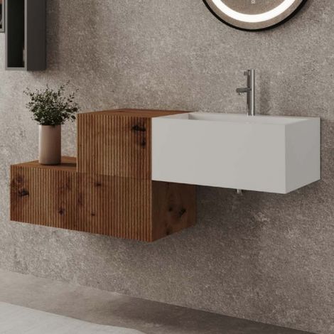 Cassettone con anta cannettata serie Roma - Rovere Oro 3010/F40 (1/3)