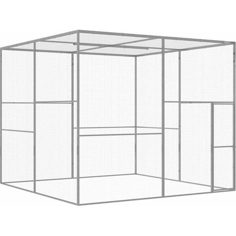 Cage pour chat 3x3x2,5 m en acier galvanisé (1/5)