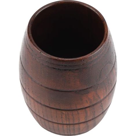 Chope à bière en Bois, Tasse en Bois Naturel rétro Classique pour bière/vin/café/thé/Lait/jus (1/5)