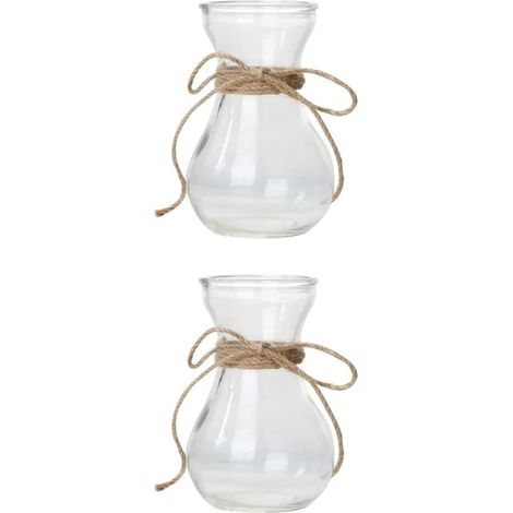 Vase en Verre Créatif 2pcs, Design Simple pour Plantes et Fleurs (1/5)