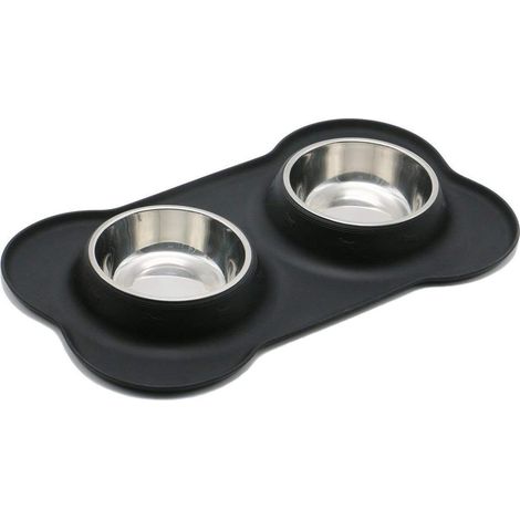 Ciotola per cibo e acqua per cani di alta qualità - Ciotola per l'alimentazione dei cani - Tappetino antiscivolo - Cucciolo - Acciaio inossidabile - Ciotola per l'alimentazione dei cani (1/5)