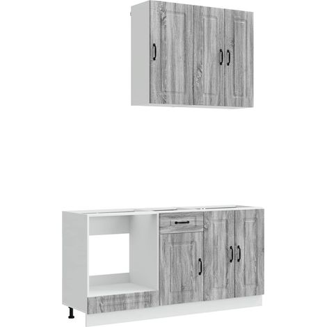 Kitchen Unit KALMAR 5 pcs Grey Sonoma Engineered Wood vidaXL (1/5)