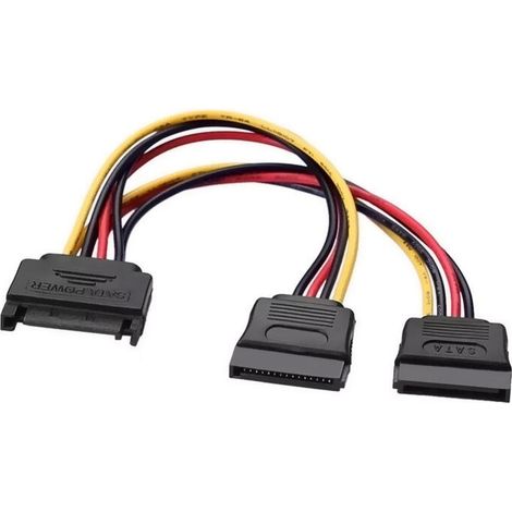 A131-0353 cable de SATA 0,2 m SATA de 15 pines 2 x SATA de 15 pines Negro, Rojo, Amarillo (1/2)
