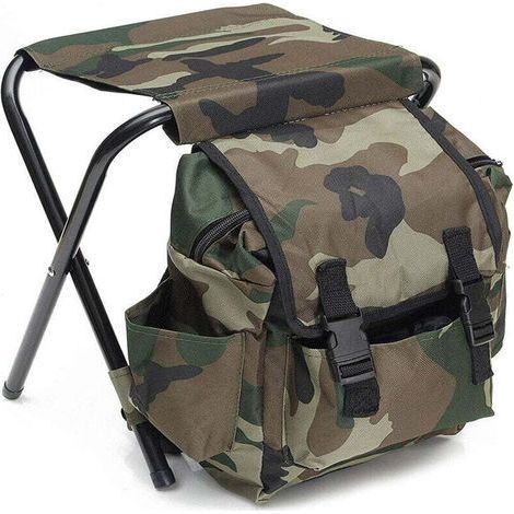 Folding chair, folding stool, waterproof backpack, ultralight portable folding chair for fishing, sports, hiking, beach, outdoor barbecue, camping