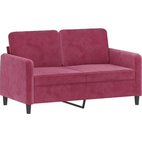 Canapé à 2 places,Sofa pour Salon,Banquette Rouge bordeaux 120 cm Velours CFW961337 (1/5)