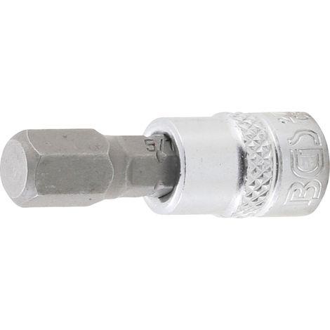 BGS Bit-Einsatz Antrieb Innenvierkant 6,3 mm (1/4") Innensechskant 5/16" - 2747