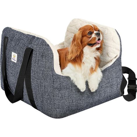Siège rehausseur pour chien et chiot jusqu'à 12 kg, gris (1/5)