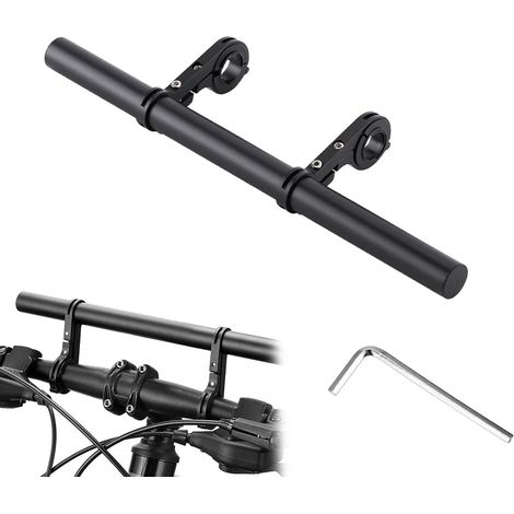 30 cm Extension de Guidon de Vélo Support pour Guidon de 30 mm Rallonge Guidons Velo En Alliage d'Aluminium avec Clé Allen Extendeur de Guidons Vtt pour GPS Lampe Poche Téléphone Lampe