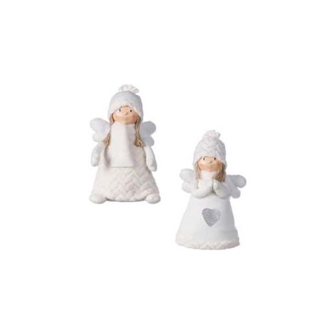 Statuetta Statua Angelo di Natale in tessuto Natalizio Decorativo 37 cm (1/2)