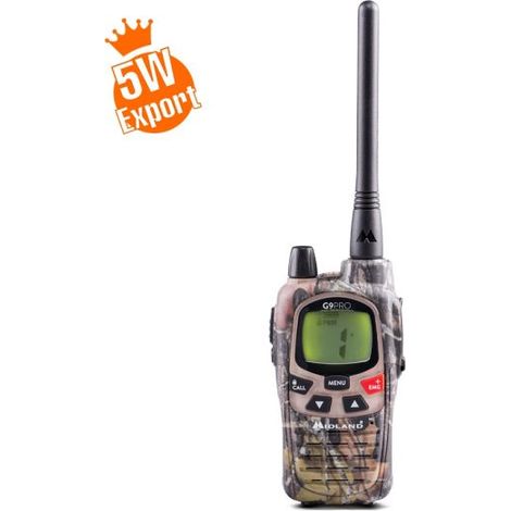 Midland ricetrasmittente mimetica G9 Pro PMR446 Bibanda Versione Export5W - C1385.01