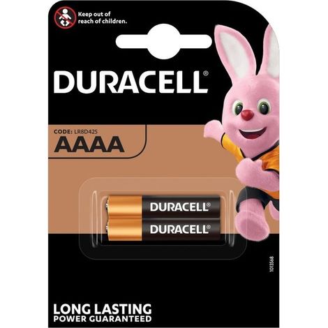 Blister da 2 pile alcaline 1,5V Duracell - AAAA, LR8D425