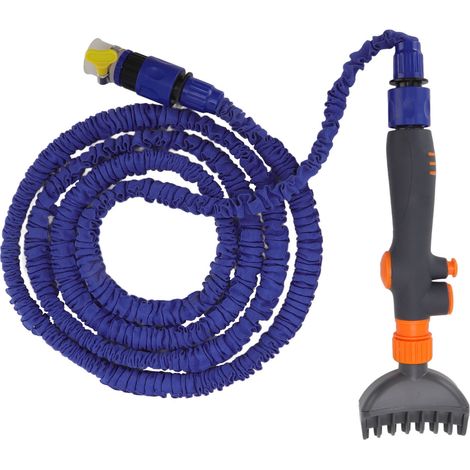 Peigne de nettoyage pour filtre à cartouche orange, outil de rinçage portatif avec tuyau d'arrosage pour piscine (1/5)