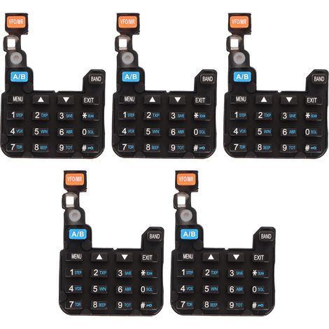 Clavier numérique pour talkie-walkie (5 pièces) compatible avec les modèles BAOFENG UV 5R, UV 5RA, UV 5RC, UV 5RE, BF F8HP, UV 5RX3 et autres radios bidirectionnelles.