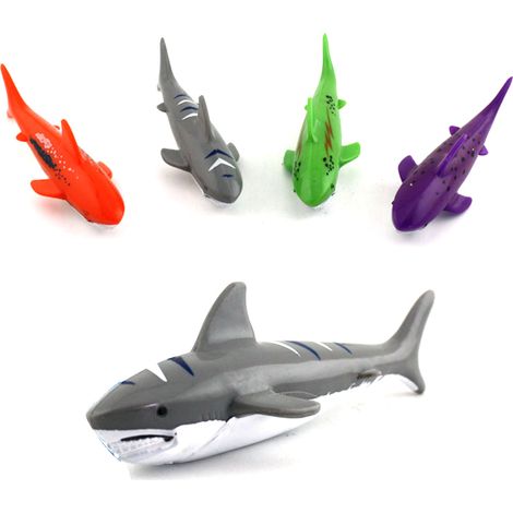 Lot de 4 figurines animaux marins en PVC sécurisé, jouets éducatifs amusants pour piscine (1/5)