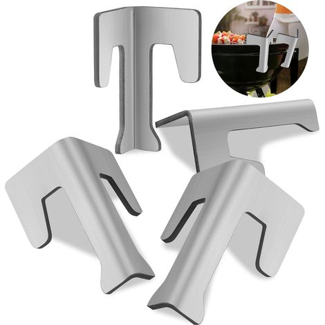 4PCS Jeu d'entretoises pour plaques de feu - Entretoise en acier inoxydable-pour plaques de barbecue pour foyer, plaques de barbecue pour barbecue à bouilloire (1/5)