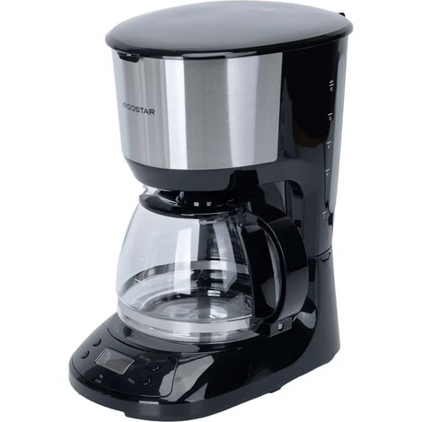 Aigostar Macchina Caffe Americano 750W Timer Programmabile 1.25L 10-12 Tazze