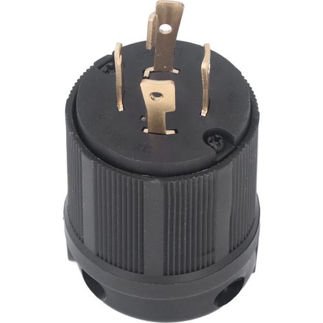 Verriegelbarer L15-30P 4-poliger US-Stecker, Messingkontakt, 30A 250V-Adapter für Haushaltsgeräte (1/5)