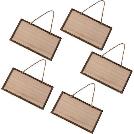 Lot de 5 panneaux décoratifs en bois à suspendre, avec instructions vierges, accessoires de fête. (1/5)