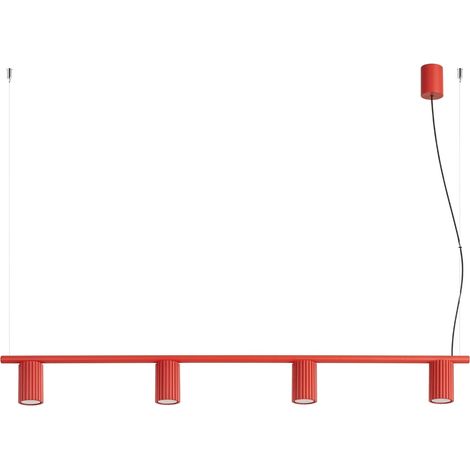Kronleuchter Karbon rot 4xGU10 122cm Aluminium Sollux (1/5)