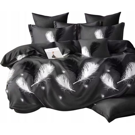 Parure de lit polaire Parylux P2.12 « Plumes contemporaines », housse de couette 140x200 (1/2)