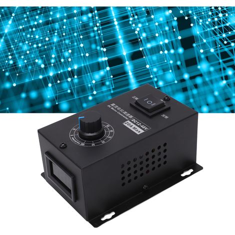 Contrôleur de vitesse pour moteur CC 20 A, interrupteur de contrôle de vitesse, variateur de vitesse universel PWM, rotation avant et arrière, 12 V-48 V CC (1/5)