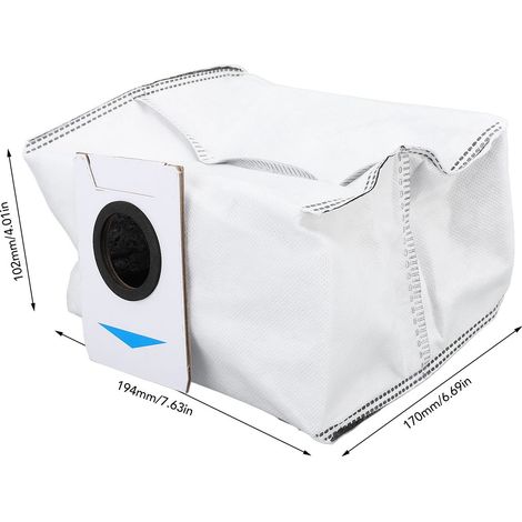 Ortviai Sacs à poussière lavables réutilisables pour robot aspirateur laveur Ecovacs Deebot T20 Omni/X1 Omni/T10 Omni – 4 lingettes + 8 sacs (1/4)