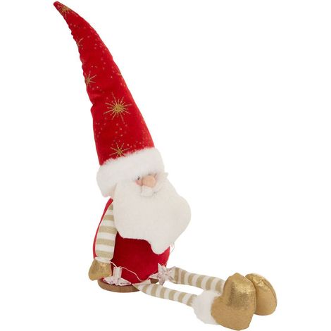 Papá Noel sentado con guirnalda luminosa LED en forma de estrella. Altura: 56 cm - Feeric lights & christmas (1/4)