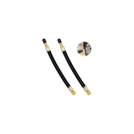 Passend für Lntyq – 150 mm flexible Reifenventil-Verlängerung – Hochwertiger Gummi und reines Kupfer – Geeignet für Autos, Lkw, Motorräder und Fahrräder – Zweiteiliges Set