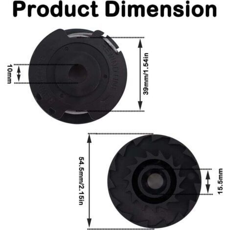 Bobine de rechange pour fil de débroussailleuse, 4 m x 1,6 mm, compatible avec les modèles Art 23SL et Art 26SL, 3 pièces (1/4)